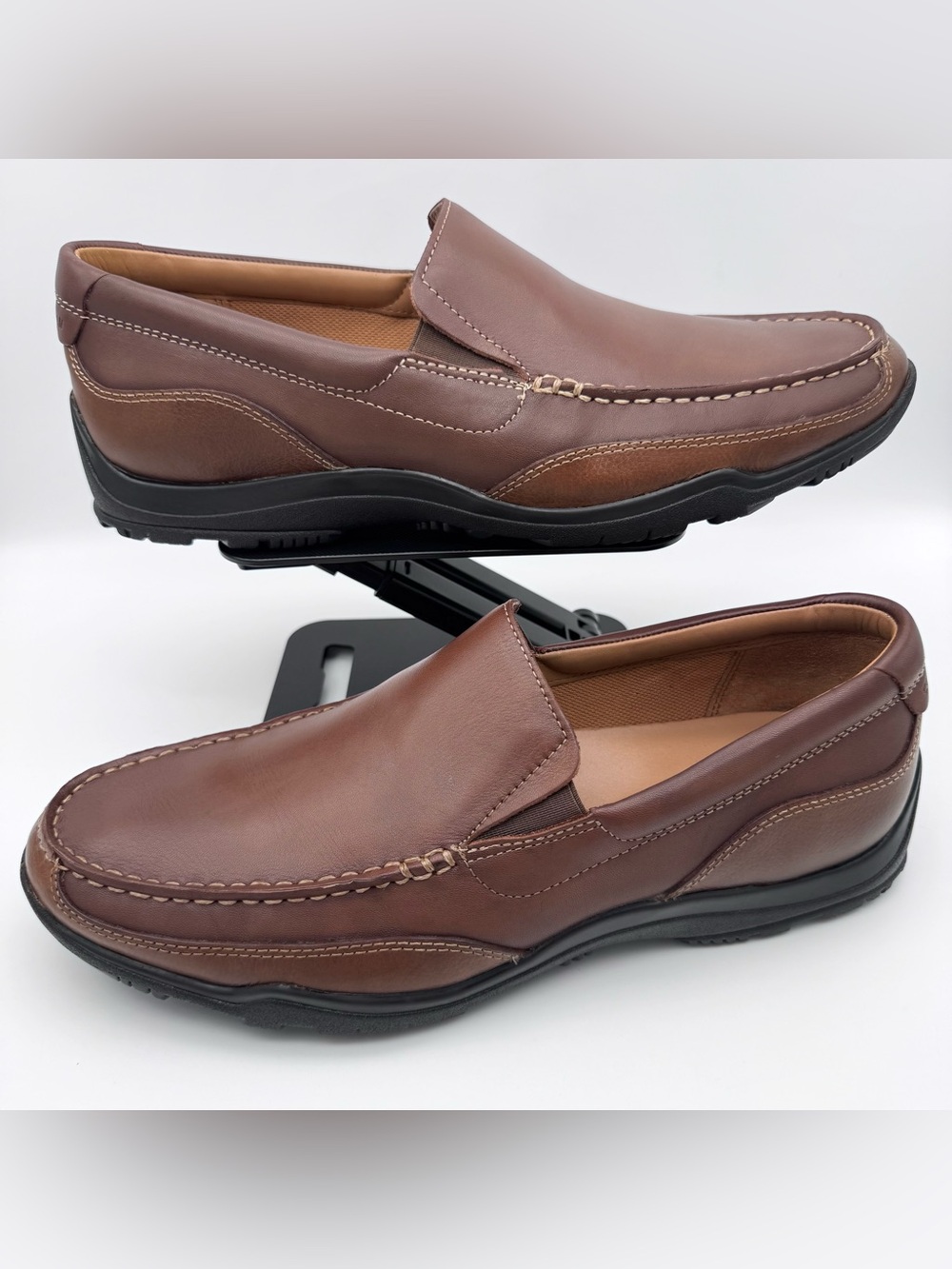 Cole Haan Hughes Grand OS C20244 Brown Leather Venetian Loafers Men's Size 10 M